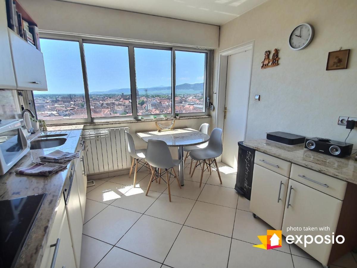 Bel Appartement Avec Vue Splendide Sur Toute La Ville De Colmar - Parking Gratuit Buitenkant foto