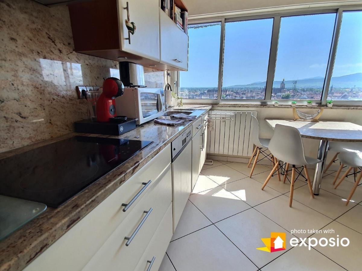 Bel Appartement Avec Vue Splendide Sur Toute La Ville De Colmar - Parking Gratuit Buitenkant foto